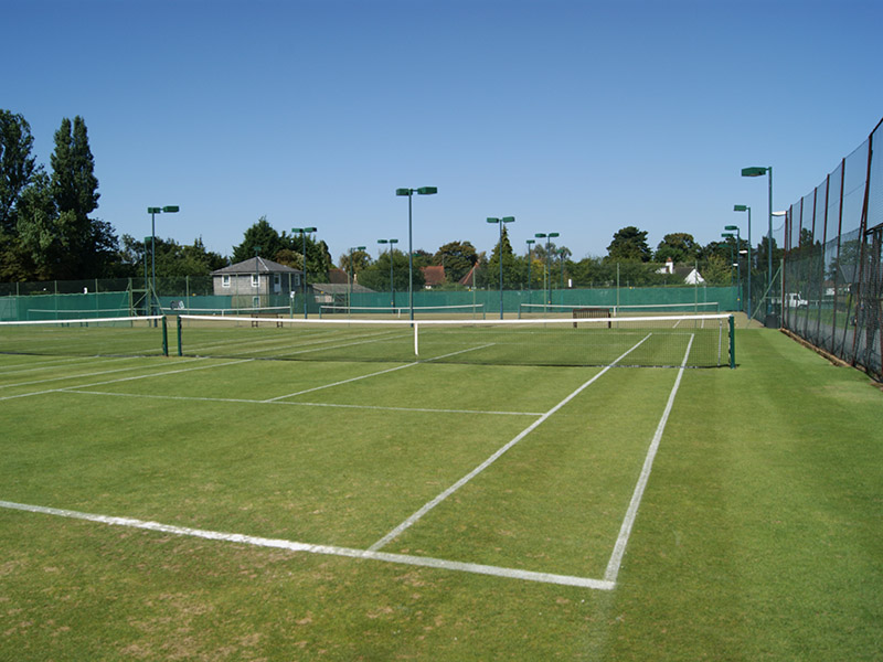 Grass tennis court at Purley Sports Club